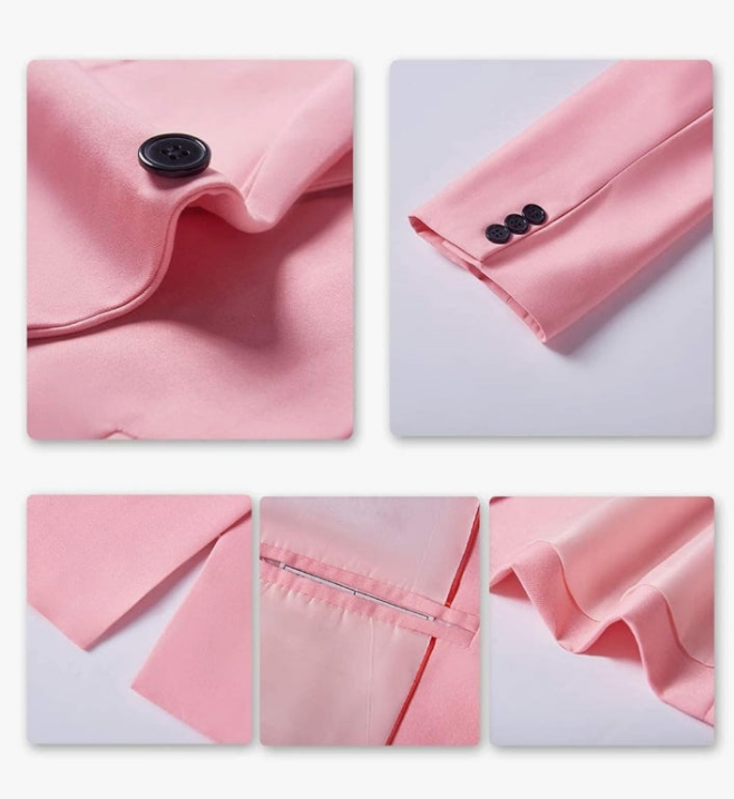 Men's Suit Single-Breasted One Button Center Vent 2 Pieces Slim Fit Formal Suits