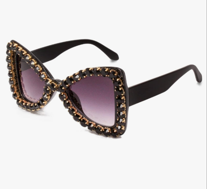 Bling Bedazzled Rhinestone Sunglasses for Women Sparkly Glitter Diamond Rave Glasses Disco Accessories