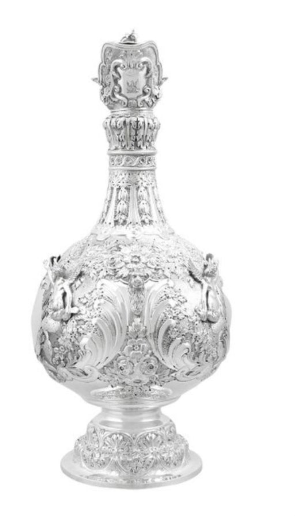 Stunning 925 Victorian Sterling Silver Jug in The Armada Style