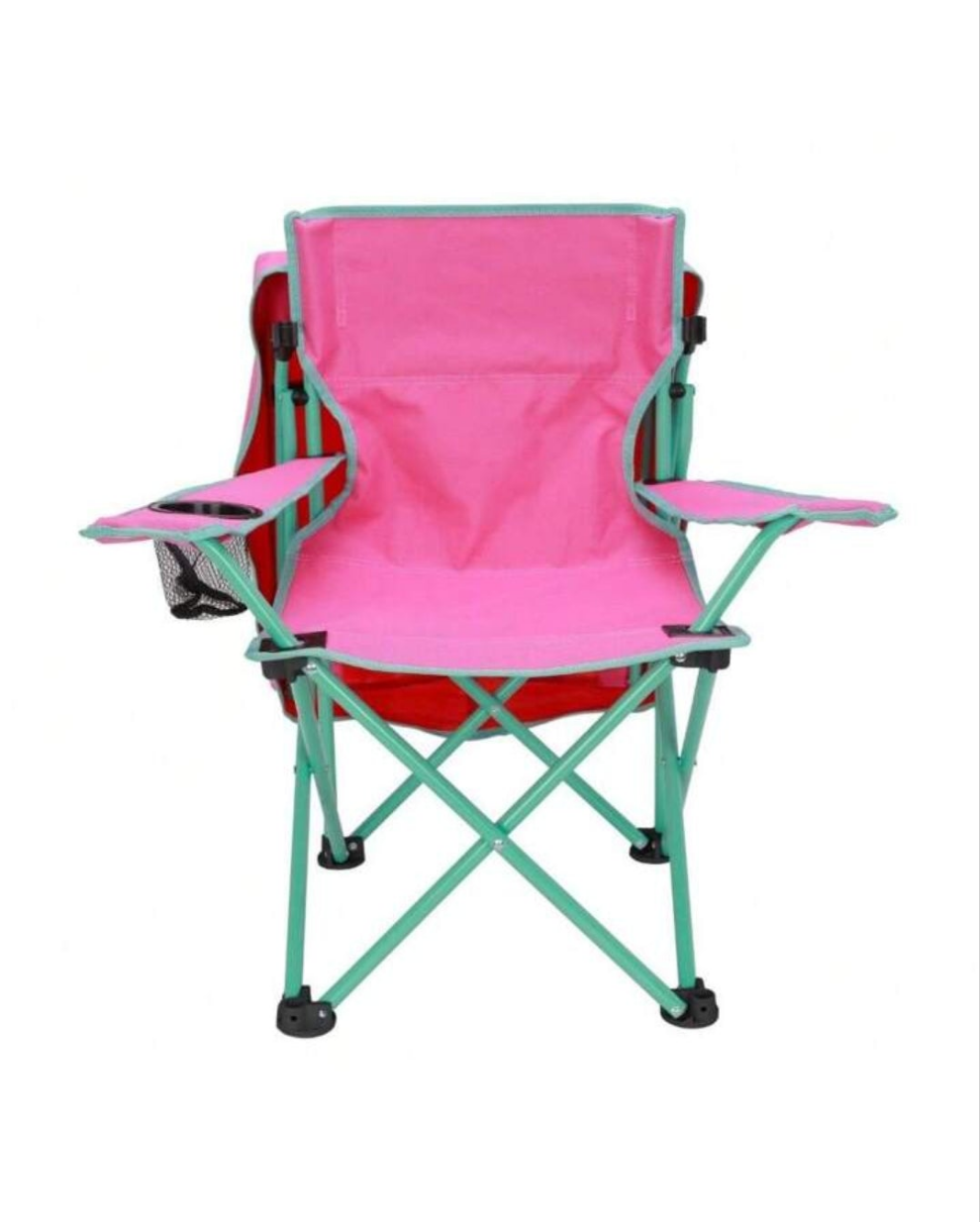 Kids Canopy Chair With Safety Lock (125 Lb. Capacity), Pink green metal plastic fabric