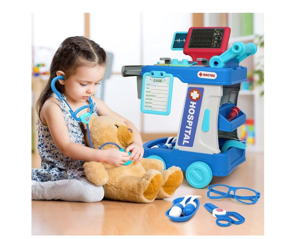 Doctor Kit for kids 3+ Medical Kit Toy Doctor Cart Stethoscope and Other Accessories Boy and Girl Fun Role Playing Game Toy Kids Pretend Play Girls Toys for 3+ There's 4 sets to choose from. Choose your set below.