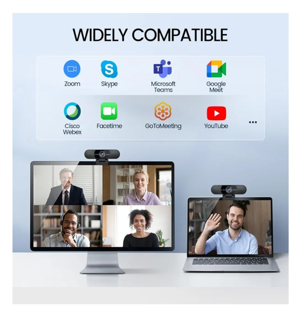 1080P Webcam with Microphone, C960 Web Cam, 2 Mics, 90° FOV, USB Type-A & A-to-C Adapter, Plug&Play Computer Camera for Online Calling, Zoom/Teams/Facetime, Switch 2 Camera Support, 2025 Version