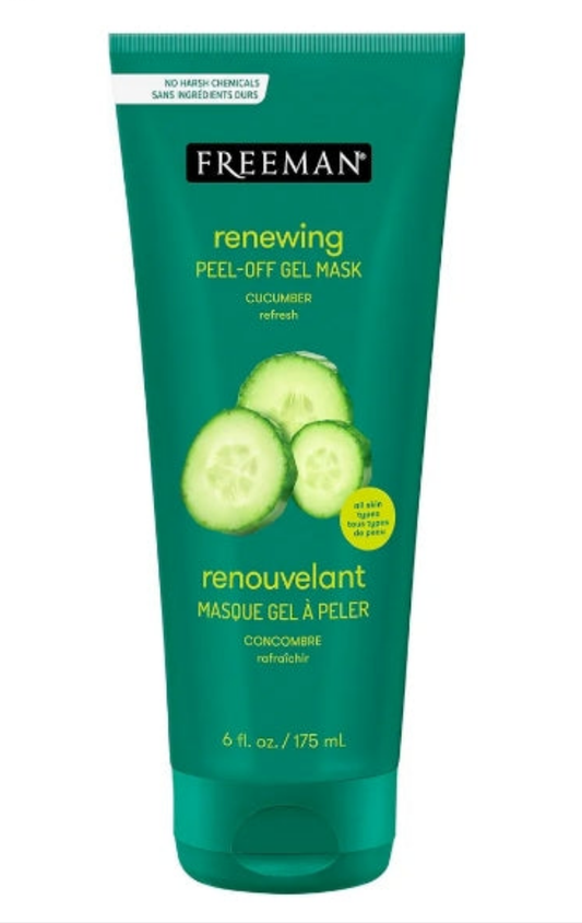 Renewing Peel-Off Gel Mask, Cucumber Peel-Off Face Mask, Aloe Calms Irritation & Hydrates, Facial Mask For All Skin Types, Cruelty-Free, No Harsh Chemicals, 6 fl. oz./175 ml Tube, 1 Count
