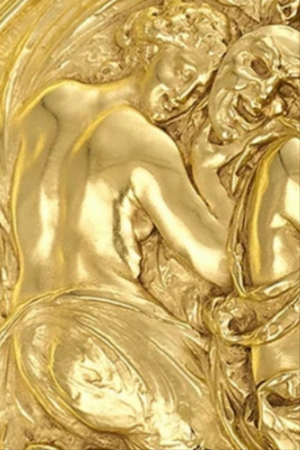 Rothschild "Poetry" Sterling Silver Gilt Salver by Elkington & Co.