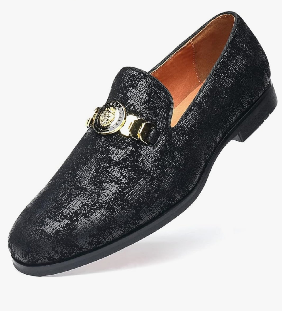 Mens Dress Loafers Buckle Fashion Luxury Party Wedding Shoes