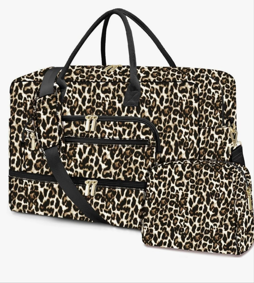 Travel Duffel Bags for Women with Shoe Compartment, Weekender Overnight Bag with Wet Pocket & Toiletry Bag, Carry On Personal Item Bag, Travel Tote Gym Bag, Hospital Bags for Labor and Delivery