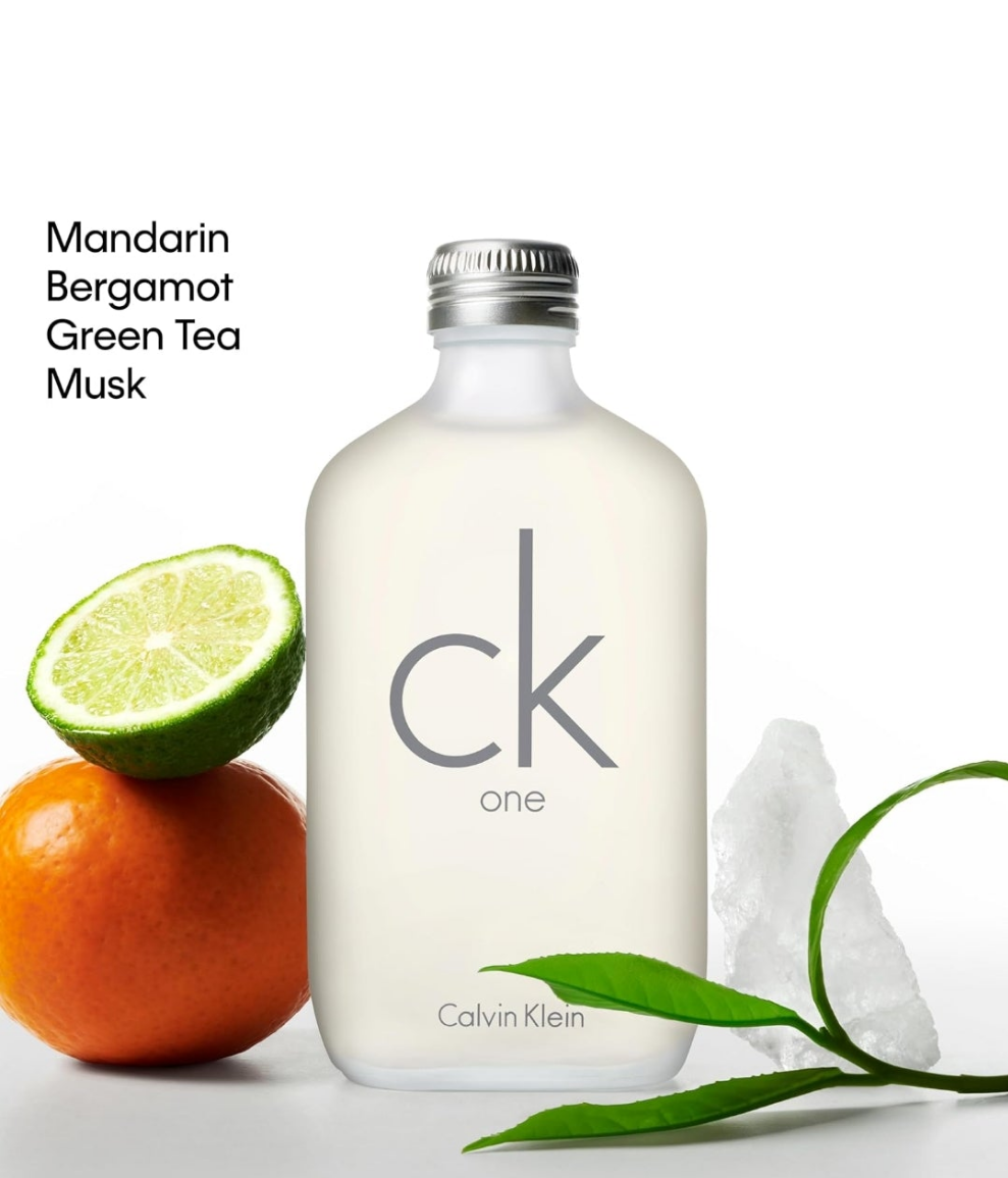 Calvin Klein CK One Eau de Toilette – Citrus Unisex Fragrance – With Notes of Green Tea, Bergamot, Cardamom, Violet & Amber – Luxury Unisex Perfumes – Long Lasting Fragrance