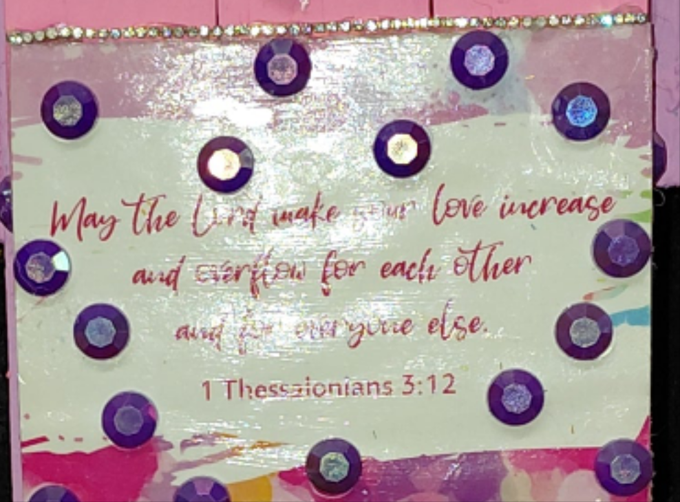 COCOMONEY ART Love And scripture 1 OF 1 CUSTOM PIECE BY COCOMONEY