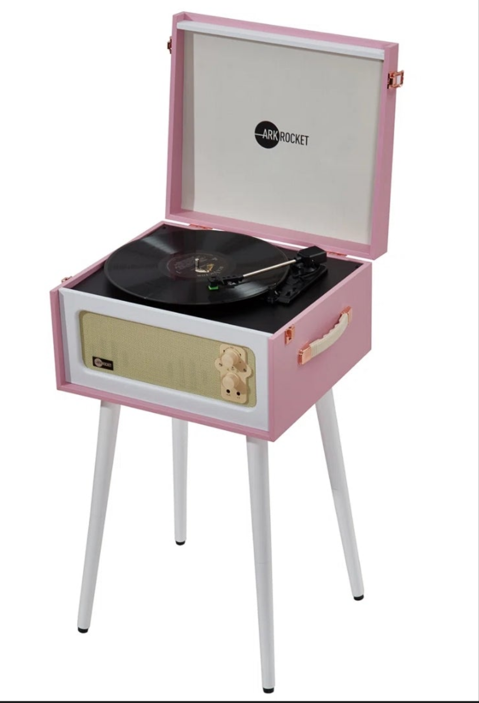 Bluetooth Record Player Stand with 3-Speed Turntable