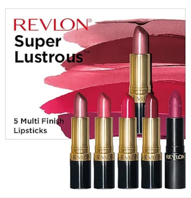 Lipstick Set, 5-Piece Lip Color Gift Set for Women, Makeup Stocking Stuffers, Cream Pearl & Matte, Pack of 5