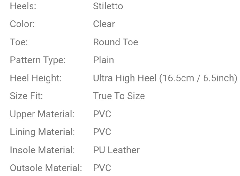 Sexy Super High Heel Thin Heel Platform Stripper Shoes, Waterproof, Nightclub, Runway, Formal Dress, Wedding Party Crystal Clear Heels
