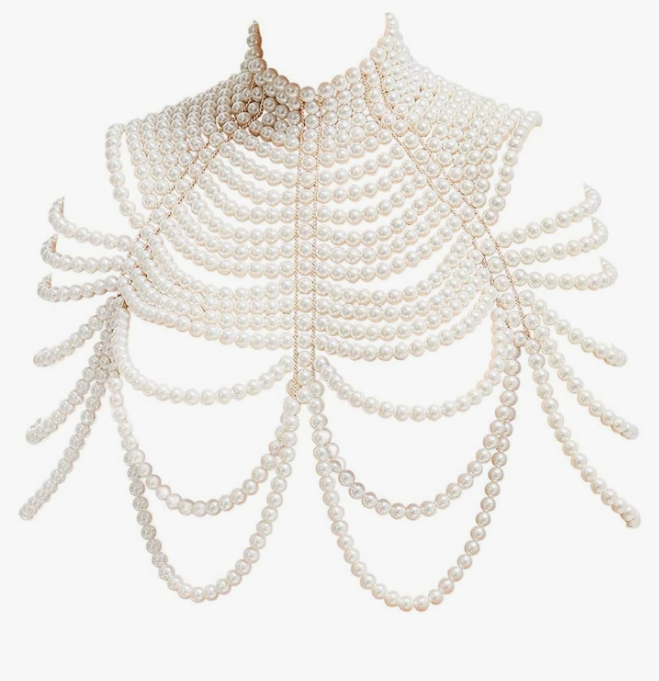 Pearl Body Chain Bra - Fashion Shoulder Necklaces Bra Chain Body Jewelry