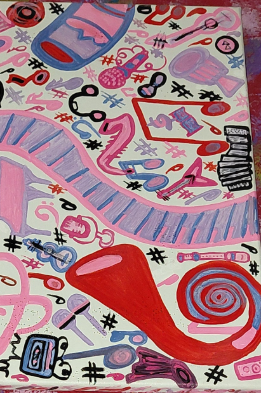 COCOMONEY ART Music 1 OF 1 CUSTOM PIECE BY COCOMONEY painting on canvas