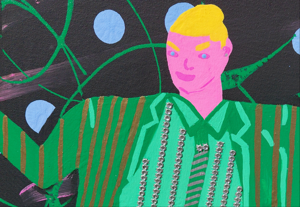 COCOMONEY ART Business Man 1 OF 1 CUSTOM PIECE BY COCOMONEY painting on canvas