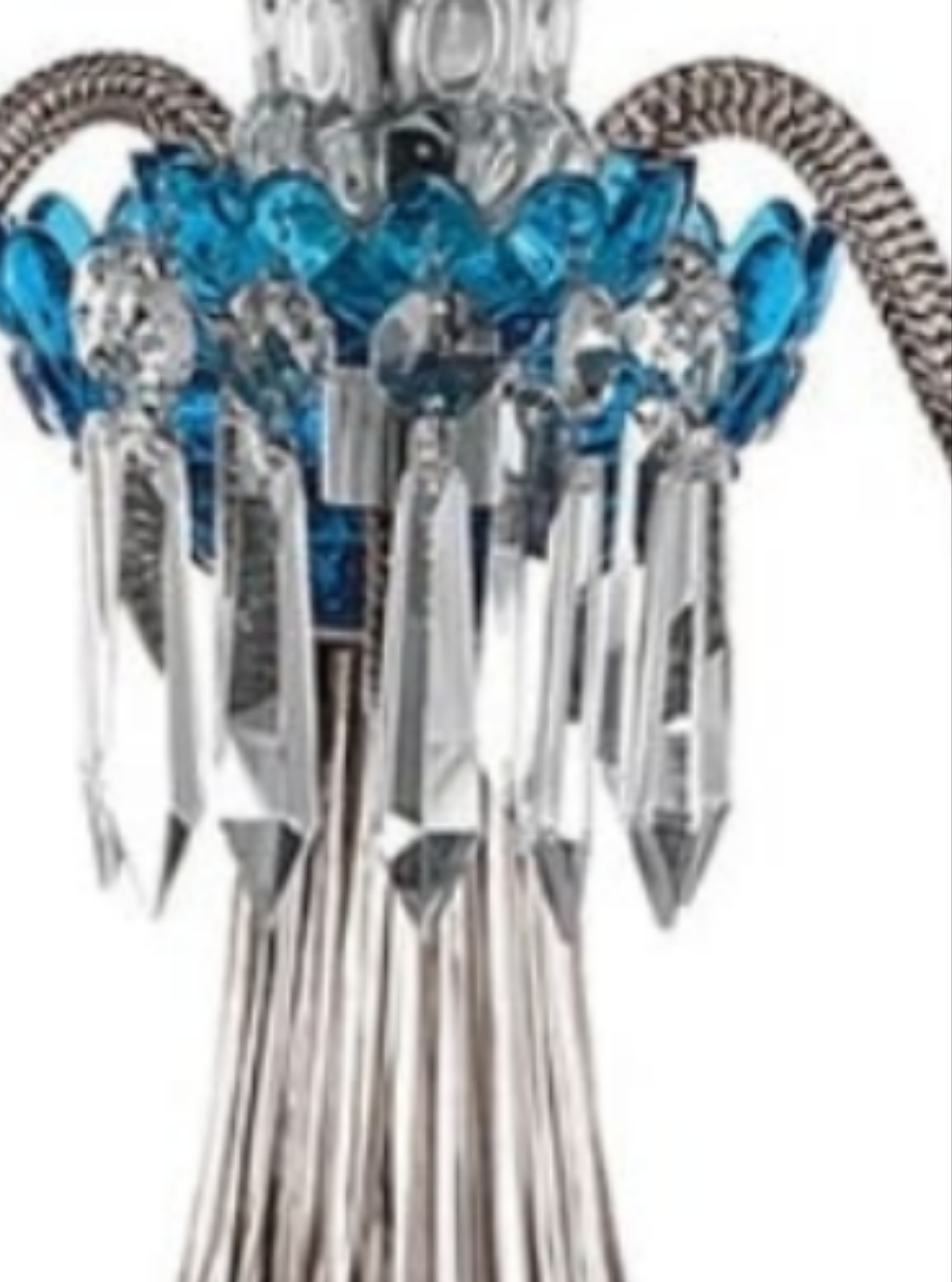 ARLEQUIN AMETHYST CRYSTAL CANDELABRA Saint-Louis Crystal Arlequin Three-Light Electric Candelabra or Five-Light