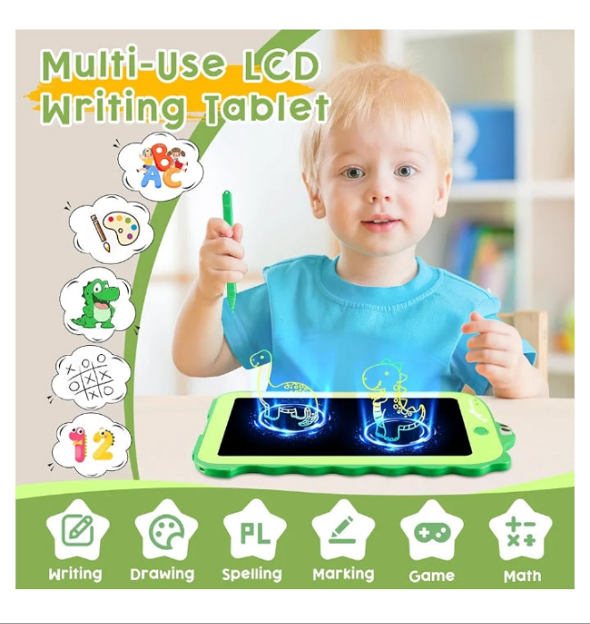 LCD Writing Tablet for Kids, Colorful Toddlers Toys Drawing Board, Educational Kid Toys, Doodle Pad Dinosaur Toys for 2 3 4 5 6 7 8 Year Old Boys Girls Birthday Party Christmas Gifts,8.5inch