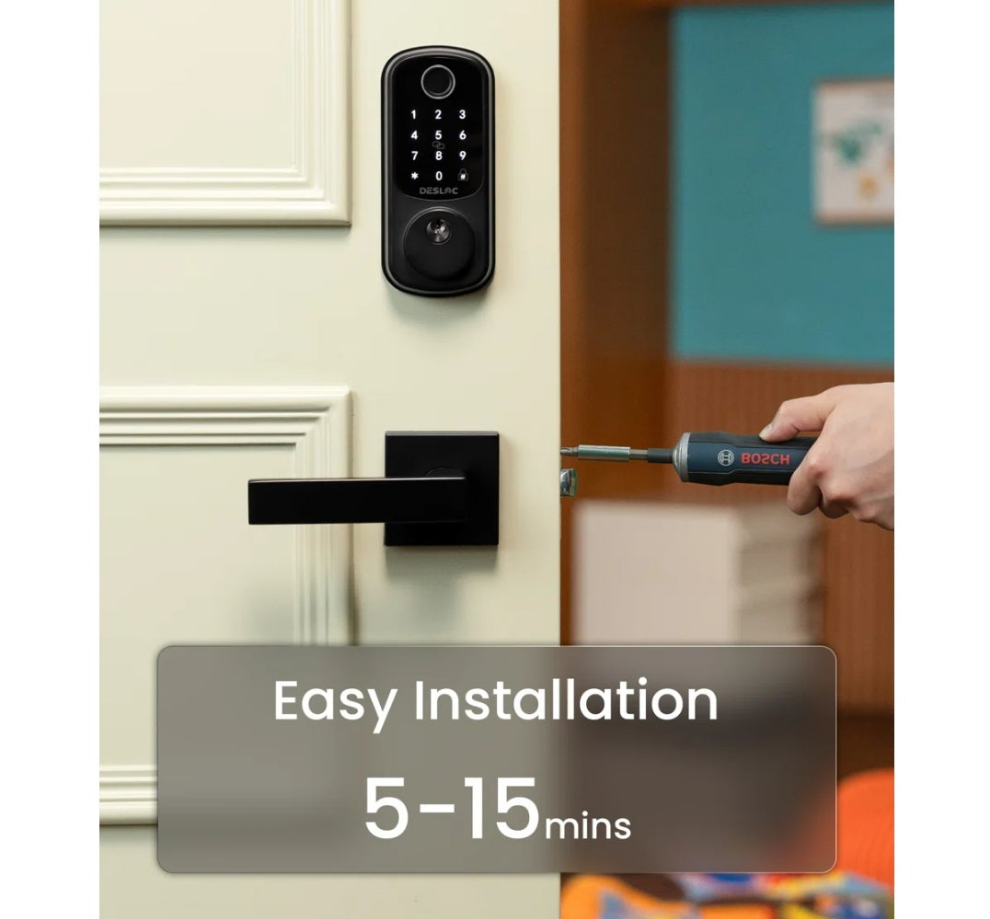 Fingerprint Smart Lock And Lever Handle With Bluetooth
