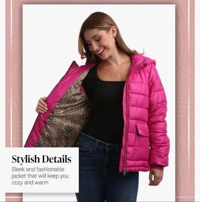 Puffer Jacket - Full Zip Up Insulated Quilted Jackets for Women - Cozy Women Winter Coats (S-XL)