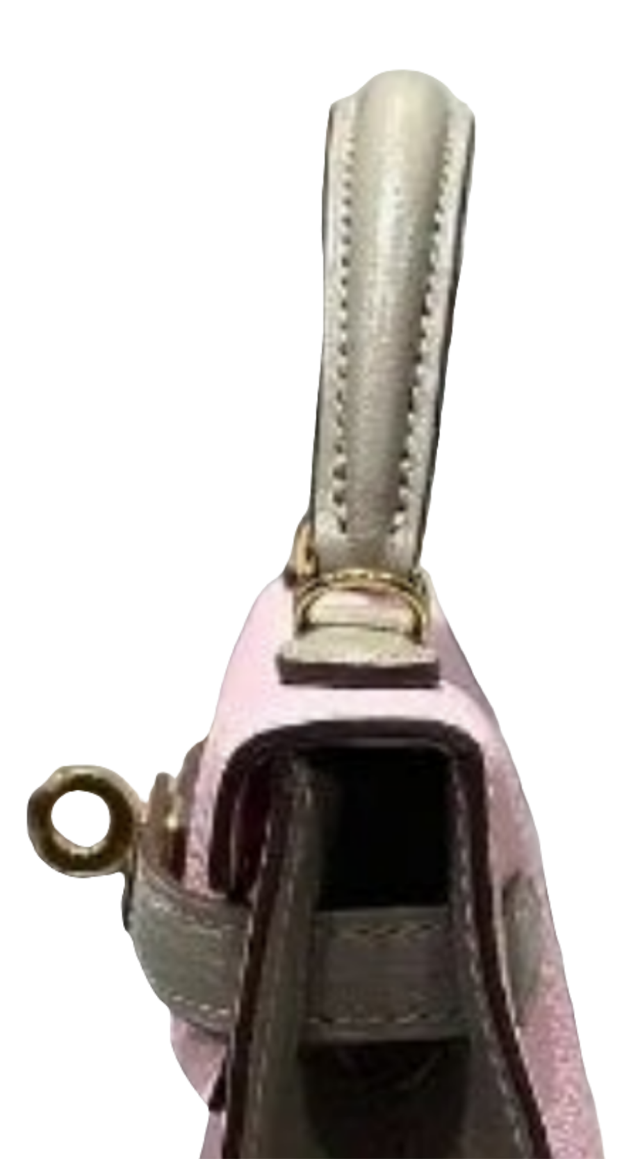 Hermès Rose Sakura & Gris Tourterelle Mini Kelly Sellier Mini 20 HSS Chevre GHW