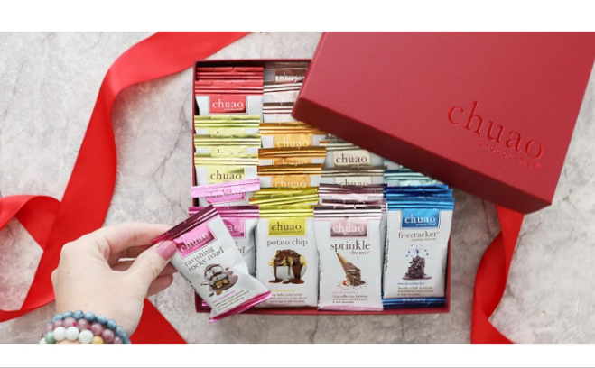 Assorted Milk and Dark Mini Gourmet Chocolate Bars Gift Box | Sampler For Holiday, Birthday, Thank You, Corporate Gift Baskets | 36 Bars, 0.39 oz Each