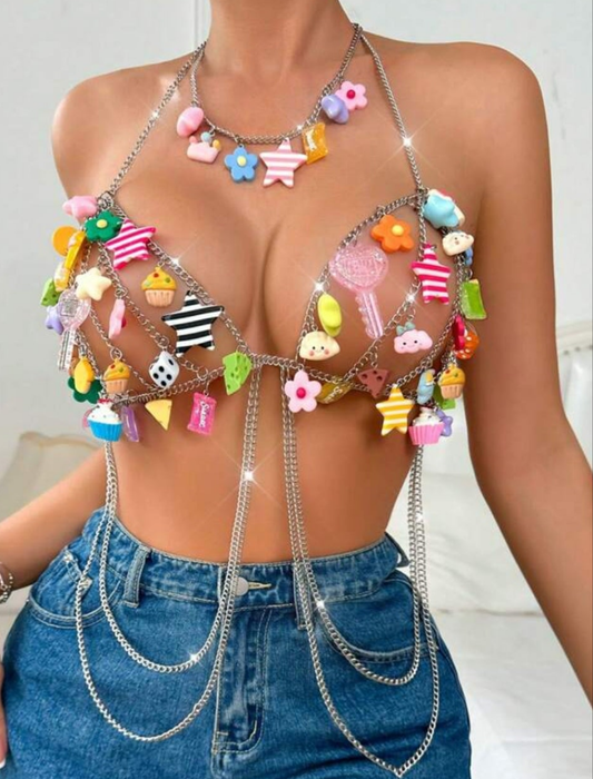 Body chain bra chain