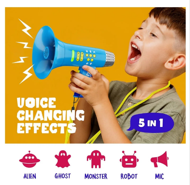 Mini Explorer Voice Changer for Kids - Voice Changing Device for Boys & Girls 3 and up - Cool Outdoor Toys Gift Ideas for Kid, Toddler