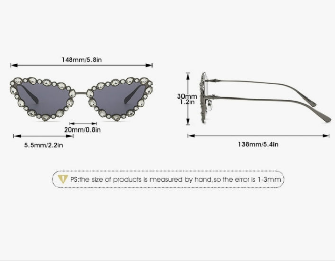 Full Crystal Shiny Cat Eye Sunglasses For Women Vintage Fashion Luxury Rhinestone Sun Glasses Female Elegant