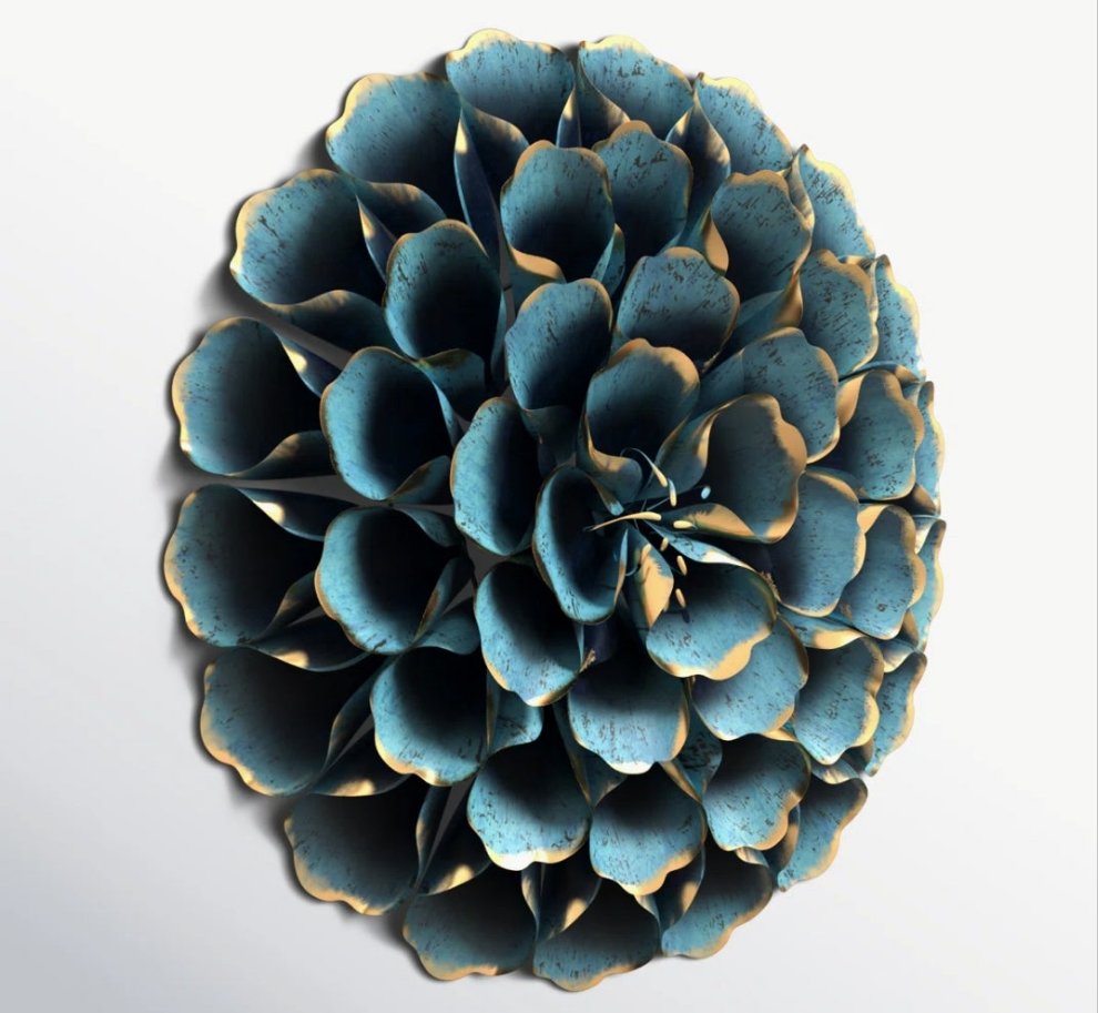 Handmade Traditional Plants & Flowers Wall Decor on Metal