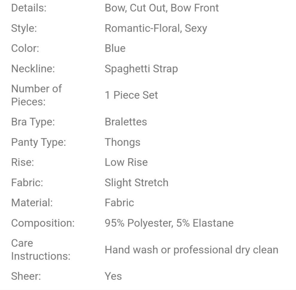 Embroidery Lace Sexy Women's Lingerie Set COCOMONEY