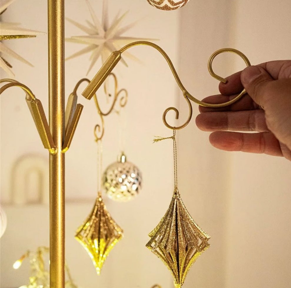 6.4ft Wrought Christmas Tree Ornament Display Stand- DIY Star Topper