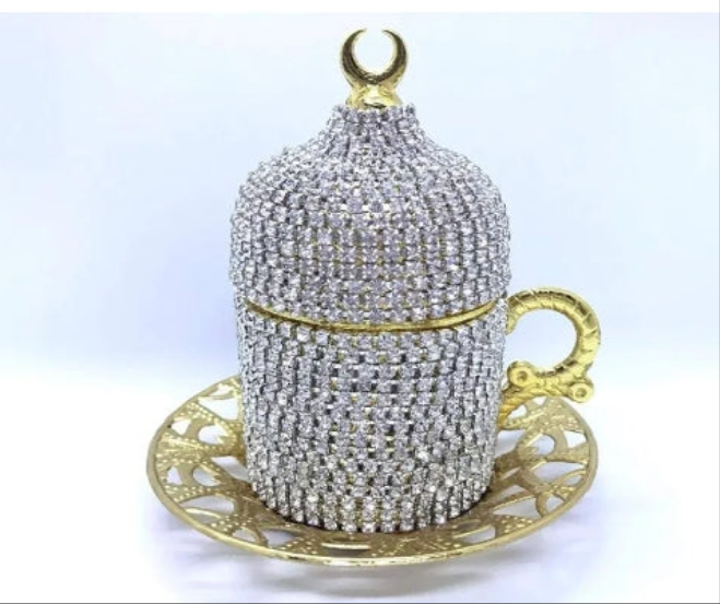 Swarovski Crystal ✔Turkish Coffee Set: