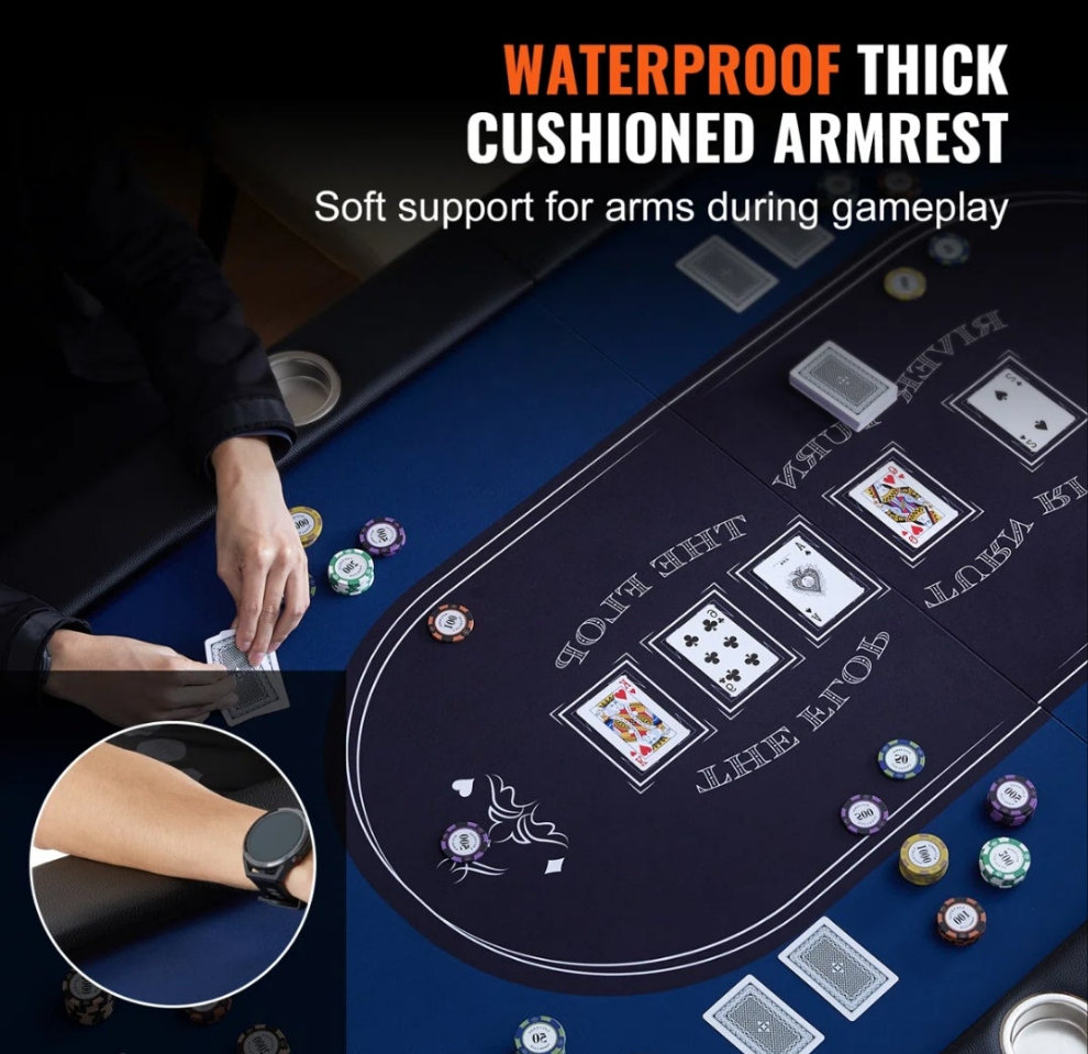8 Player Foldable Poker Table for a night of fun