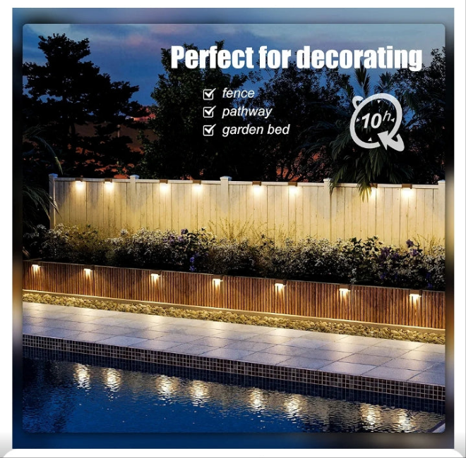 Solar Deck Lights, 16 Pack Waterproof LED Lights for Decks, Stairs, Fences, Yards and Patios white