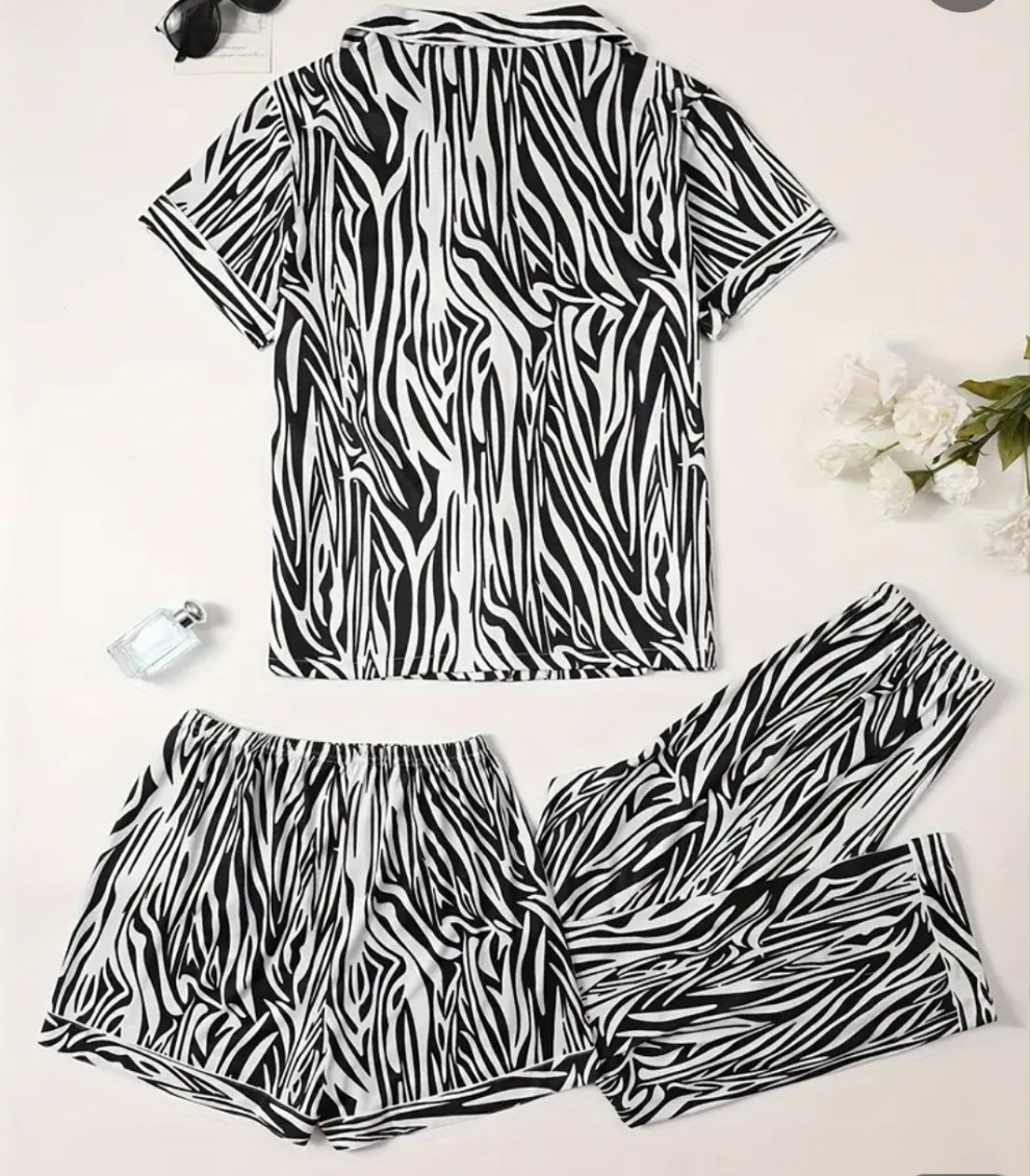 COCOMONEY ZEBRA OR LEOPARD PAGAMA SETS 2 and 3 PIECES