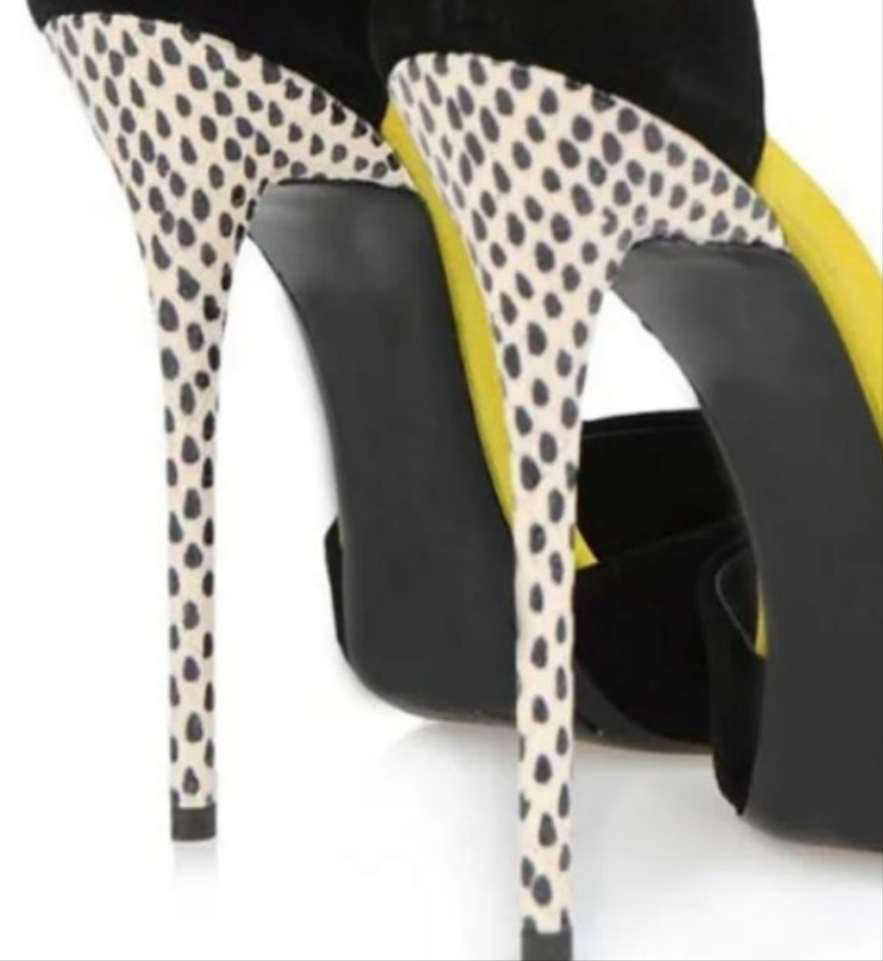 Rhinestone Fish Mouth Pumps-Black