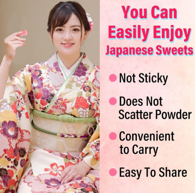 Japanese Sakura Mochi Candies, Real Traditional Cherry blossom Rice Cakes, 300g/10.58oz, Japanese Snacks, Japanese Candy, Individually Wrapped