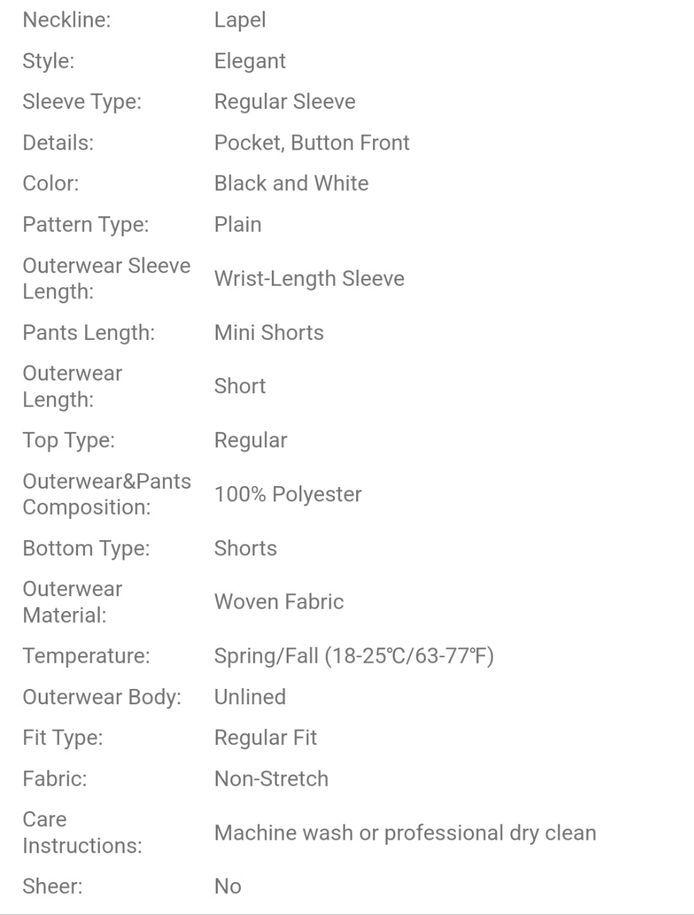 Solid Color Shorts & Blazer Two Piece Suit, Casual 1 set