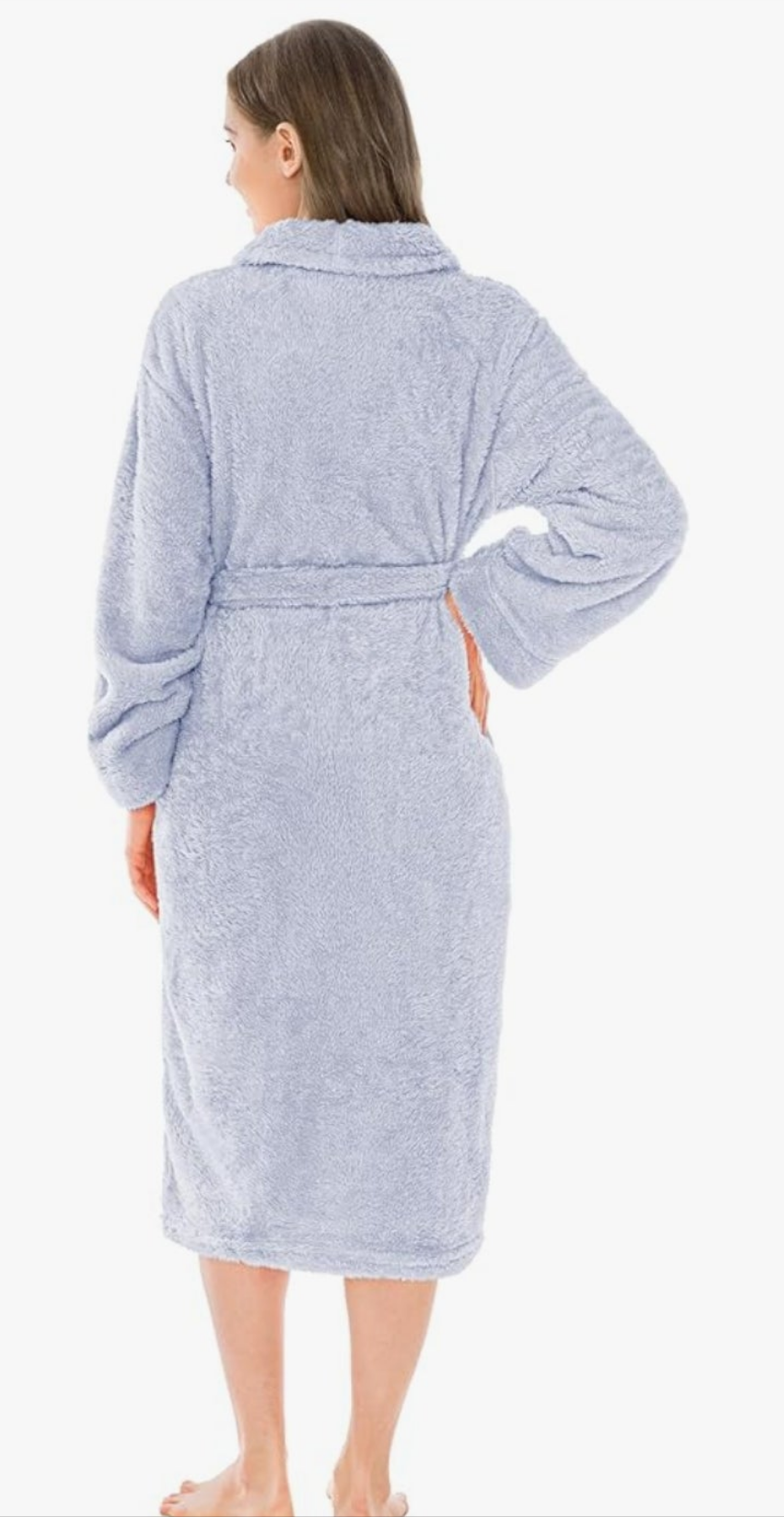 Plush Soft Robe Fluffy, Warm, Fleece Shaggy Bathrobe Cocomoney