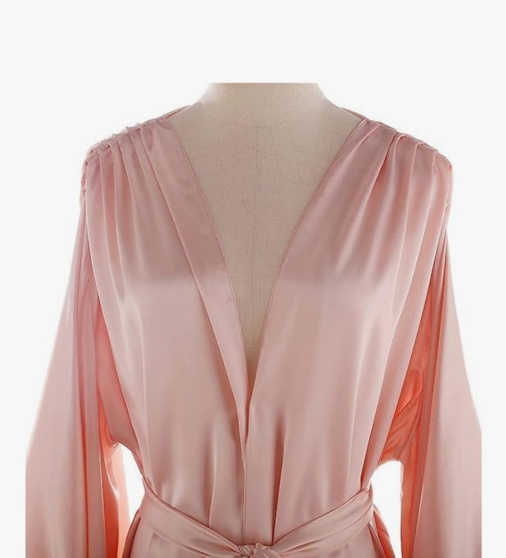Silk Feather Bridal Robes Old Hollywood Maternity Photoshoot Nightgown Silk Bathrobe Long Lingerie Cocomoney