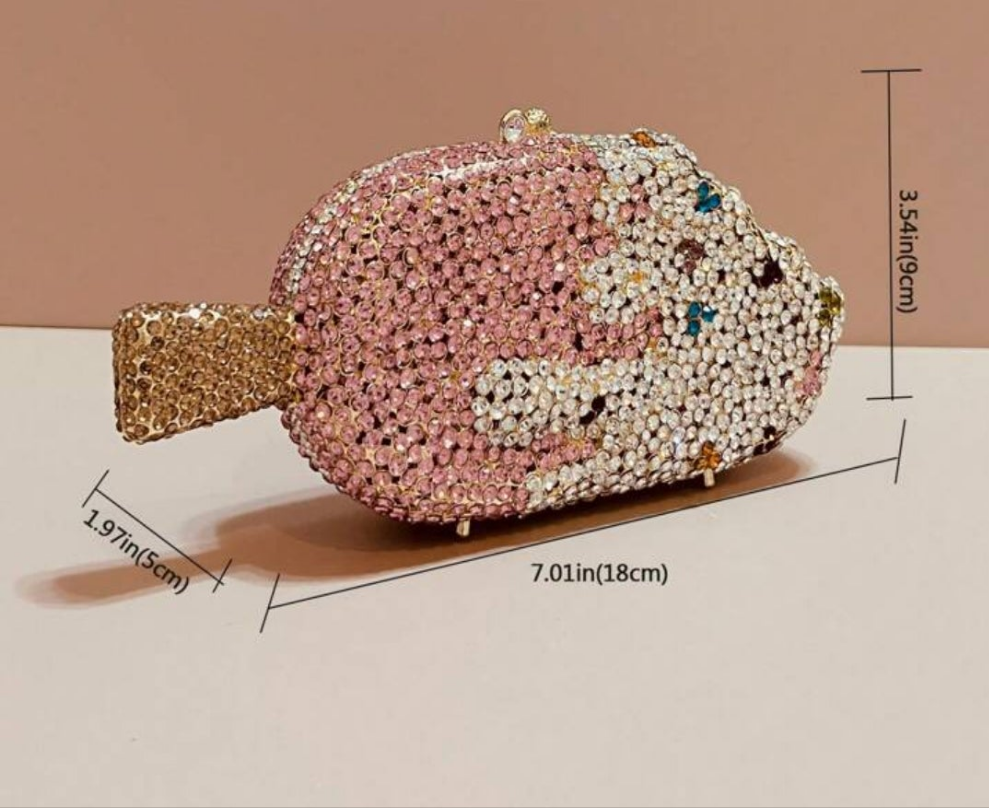 COCOMONEY Miss Icy Clutch Evening Bag