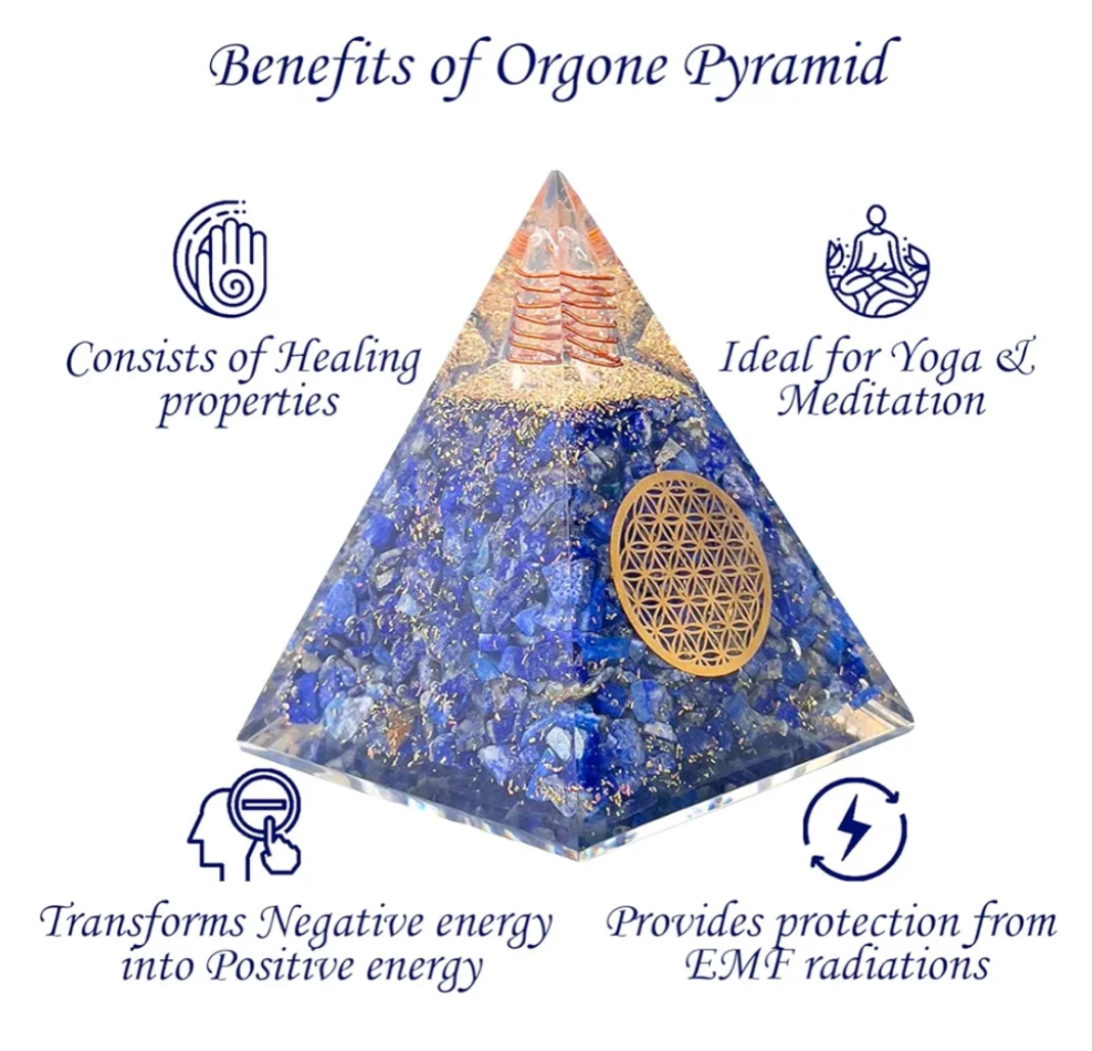 Orgone Pyramid of Success, Rose Quartz Pink Orgonite Pyramid is Healing Crystals for Peace, Calm & Love and Orgonite Pyramid helps in Healing Material 1 piece