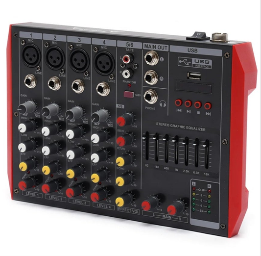 6 Channel Bluetooth Versatile Audio Mixer