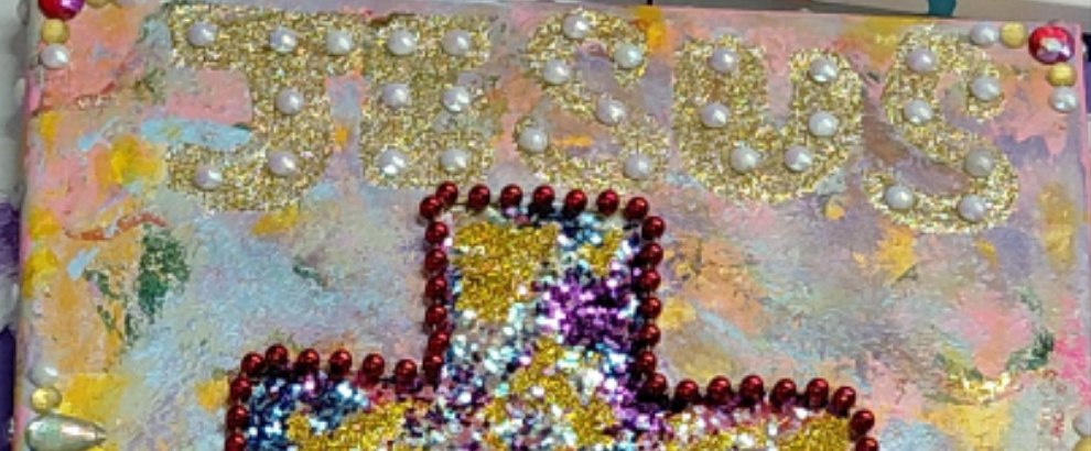 COCOMONEY ART 1 Cross bead OF 1 CUSTOM PIECE BY COCOMONEY painting on canvas