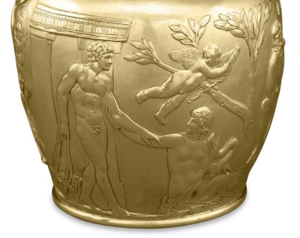 Beautiful Silver Gilt Portland Vase by Elkington & Co.