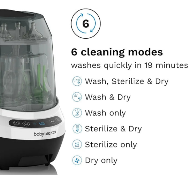Bottle Washer Pro - Baby Bottle Washer, Sterilizer + Dryer - All in One Machine Cleans Bottles, Pump Parts, & Sippy Cups - Replaces Hand Washing, Bottle Brushes and Drying Racks