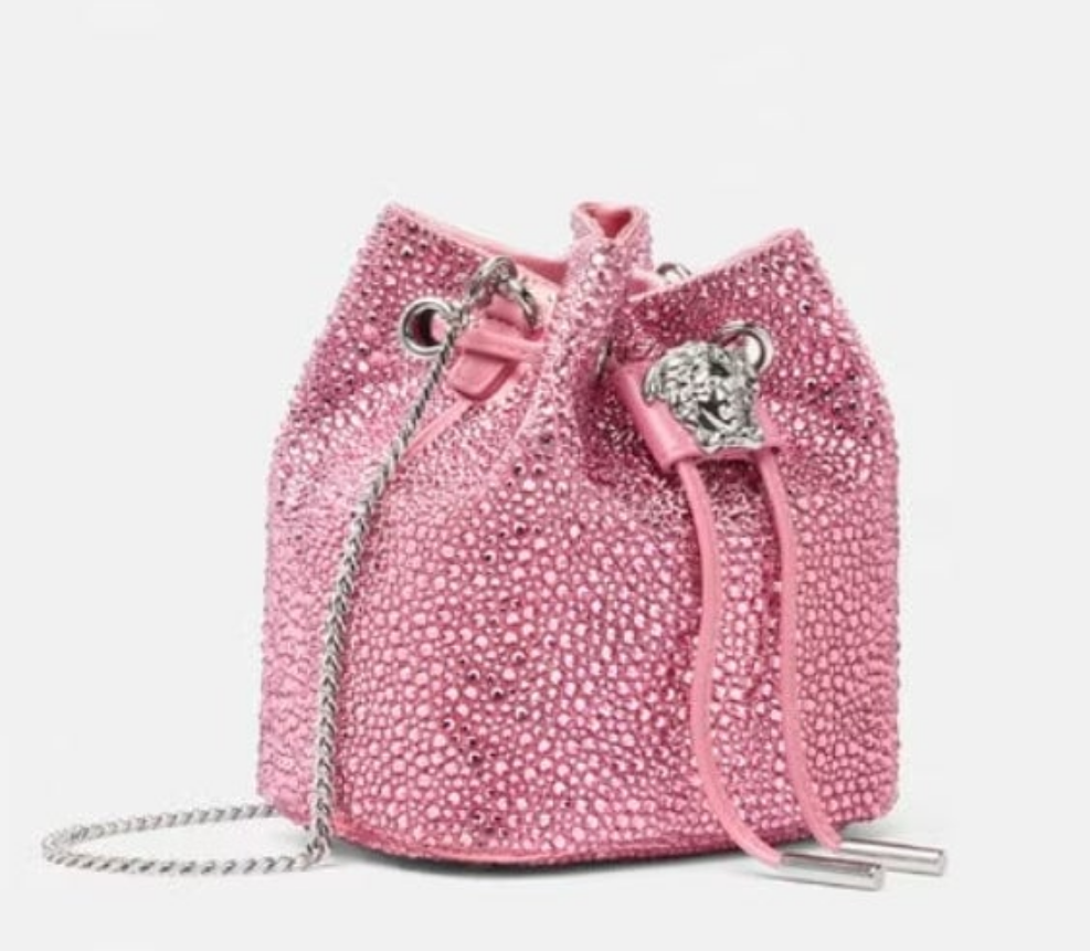 Versace Crystal La Medusa Mini Bucket Bag