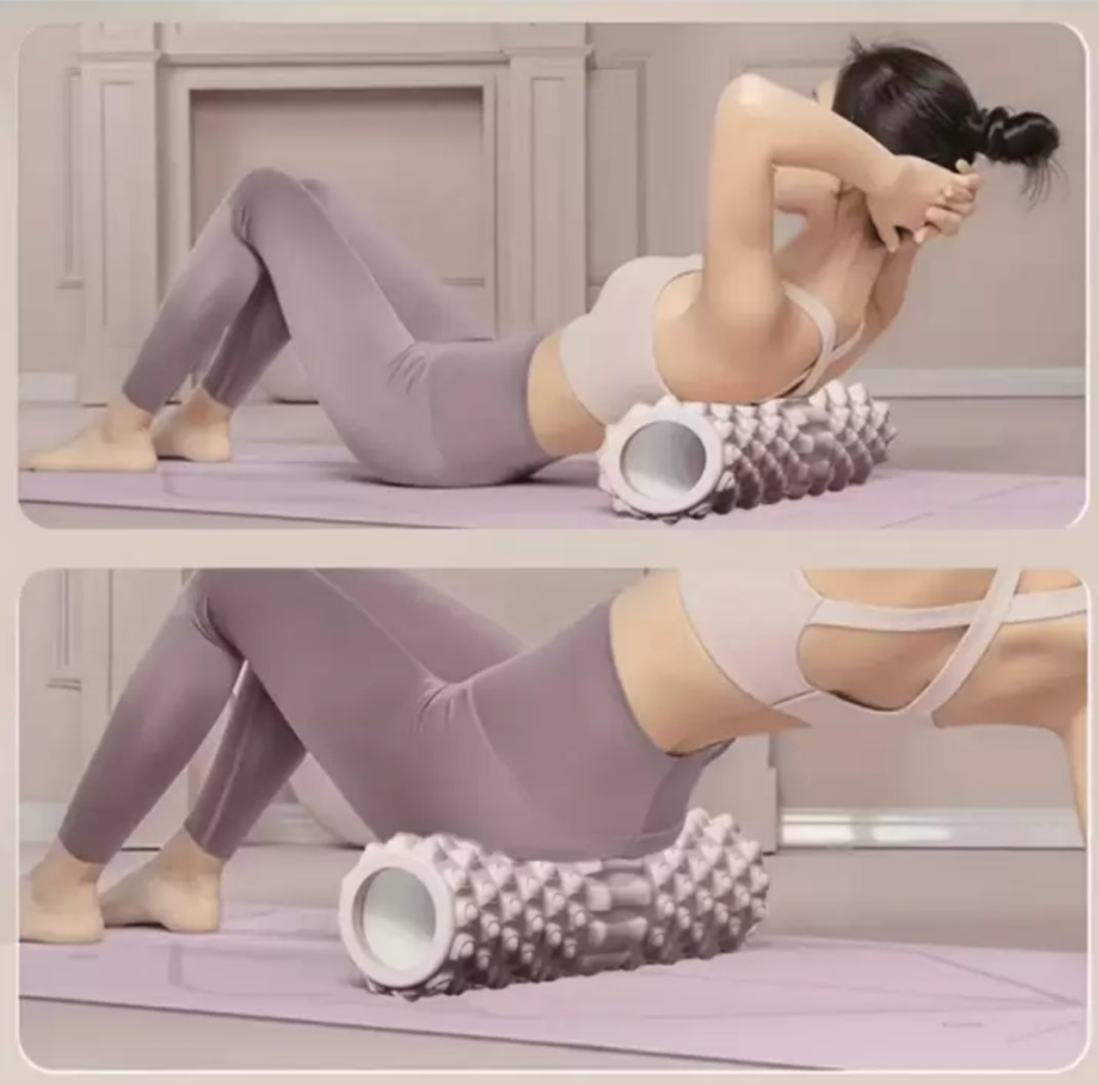 Foam Roller Massage Roller For Muscle Relaxation, Slimming Legs, Yoga Column, Fitness Equipment Auxiliary Tool material eva pink