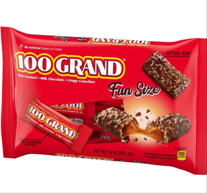 100 Grand Chocolate Bar Fun Size, 10 Ounce