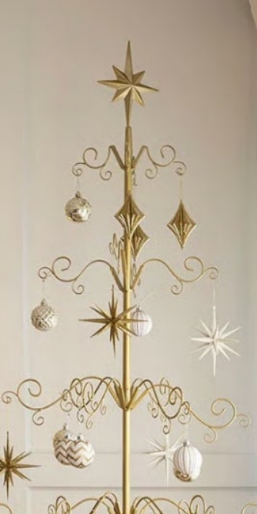 6.4ft Wrought Christmas Tree Ornament Display Stand- DIY Star Topper