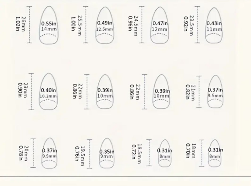 24 pcs acrylic Cocomoney nails with glue and nail accessories